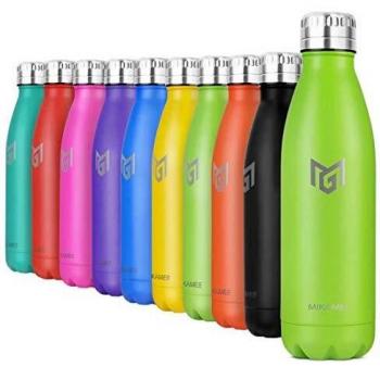MIKAMEE Botella de Agua Acero Inoxidable 350/500/650/750ml | Aislamiento de Vacío de Doble Pared airBottle | sin bpa Botella termica | Mantiene 24h frías/12h Calientes | para Niños, Deporte, Oficina