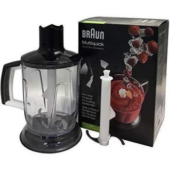 Braun Hogar MQ40 Black MultiQuick - Batidora de Jarra / Trituradora de Hielo, Accesorio de Batidora de Mano, Acero Inoxidable, Plástico, color Negro