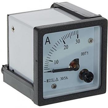 sourcing map 99T1 cuadrado soporte de Panel analógico movimiento Vane 0-30A AC 48 millimeter X48 millimeter amperímetro