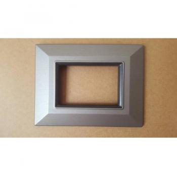 Placa Compatibles Axolute Bticino Color Cromo 4 Foros