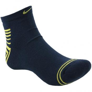 Calcetines Nike New Cushioned Graphic Azul oscuro con diseño gráfico, acolchados para mayor comodidad y soporte, fabricados con materiales transpirables y duraderos