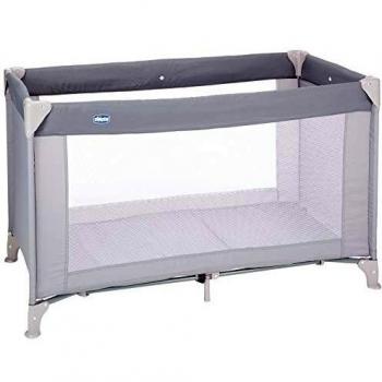 Chicco Good Night Cuna de Viaje para Bebés y Niños desde el Nacimiento hasta 15 Kg, Cama Bebé Plegable y Compacta Con Colchón, Cuna Portátil con Laterales de Malla y Bolsa Transporte, Gris