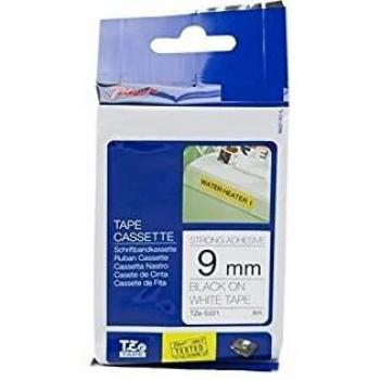 Laminado Negro-blanco 9mmX8m Brother labelTZ-S221/TZe-S221
