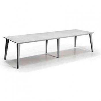 Mesa de Jardín Rectangular Extensible Keter Lima Blanca 313x98 para 8 a 10 Personas