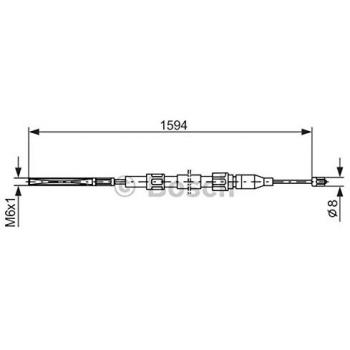 Cable de freno de mano BOSCH 1987477042 - Alta calidad y durabilidad