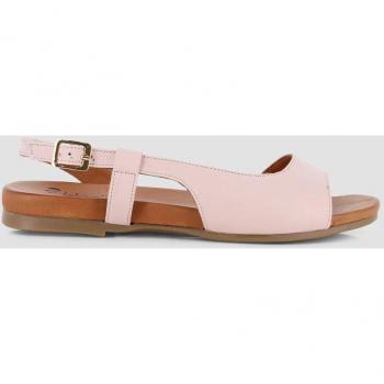 Sandalias planas de mujer de piel con cierre de hebilla - Blogger ARENA Rosa 81480