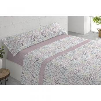 Juego de Sábanas Estampadas 3 Piezas Cama 105 cm Slen Gris - Frescas y Tacto Extra Suave - Incluye Sábana Bajera, Sábana Encimera y Funda de Alm