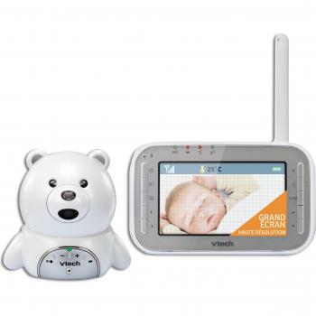 VTech BM4200 de vídeo audio para bebé, diseño de oso, color blanco