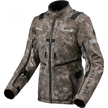 Chaqueta de Moto REV'IT! Sand 4 H2O para Mujer - Adventure 3 en 1 - Protección Nivel 2 - Camuflaje-Marrón, Multicolor (40)
