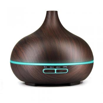 KBAYBO 300ml Humidificador Ultrasónico Aromaterapia, Difusor de Aceites Esenciales de Vapor Frío, 7-Color LED y 4 Ajustes de Tiempo, Perfecto para Hogar, Oficina, Bebé, Dormitorio y Baño, etc