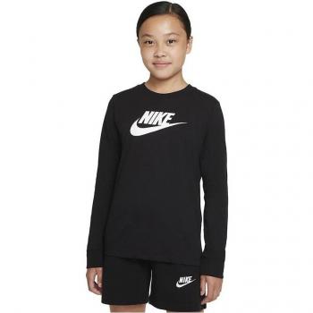 Nike Sportswear Basic Futura Camiseta De Manga Larga Chicas - Negro, Blanco