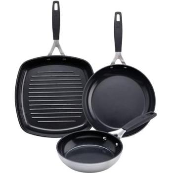Set de Cocina 8 Piezas Aluminio Forjado Inducción con Utensilios de Madera y Delantal SMART Bergner