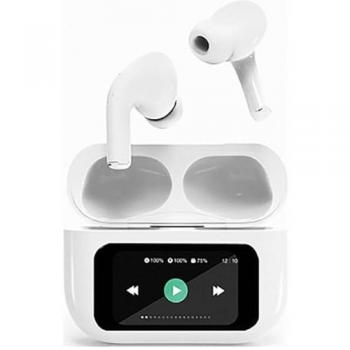 Auriculares In-Ear Bluetooth® TWS con Cancelación Activa de Ruido (ANC), 8 horas de autonomía, Pantalla LCD, color Blanco