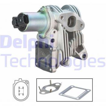 Válvula EGR DELPHI EG10414-12B1 - Válvula de recirculación de gases de escape, compatible con varios modelos de vehículos, fabricada por Delphi, incluye conectores eléctricos y cumple con las especific
