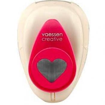 Vaessen Creative Perforadora de Papel, Corazón, Talla S, Para Proyectos DIY, Scrapbooking, Creación de Tarjetas y Más