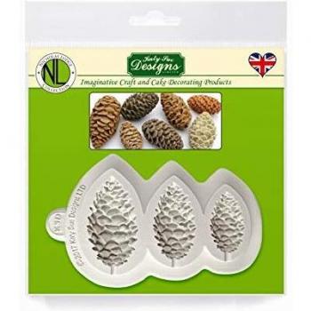 Katy Sue Designs Molde de silicona Pine Cones de Nicholas Lodge para decoración de pasteles, manualidades, cupcakes, azúcar, caramelos y arcilla