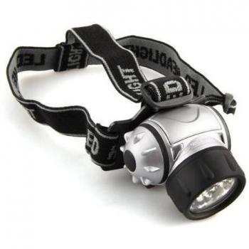 TOOGOO (R) Lampara para Cabeza Ajustable Impermeable 12LED Luz Blanco Excursion