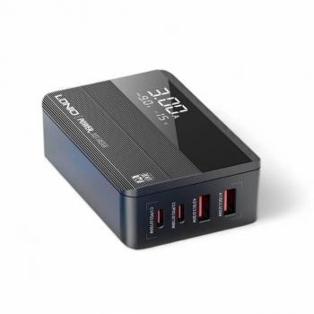 Cargador de Escritorio LDNIO A4809C GaN 100W con 2x USB-C y 2x USB-A, Carga Rápida PD QC para iPhone, Xiaomi, Samsung y MacBook