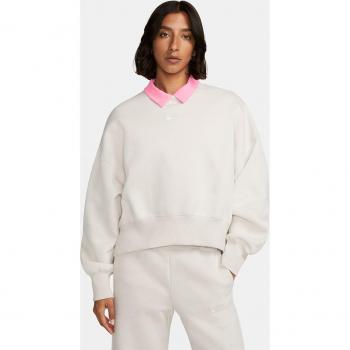 Nike Women's Sportswear Phoenix Fleece Long Sleeve Sweatshirt - Beige - Size Large