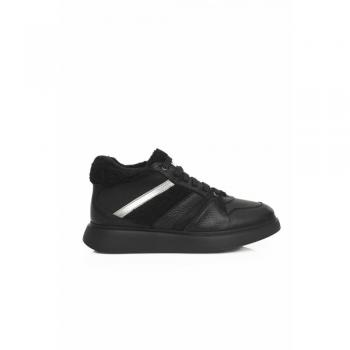 Cerruti 1881 Black Leather Platform Sneakers for Women, Size 10 US (EU40)