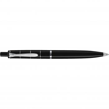 Pelikan K215 948471 - Bolígrafo, color negro con anillos plateados