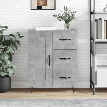 Aparador de madera contrachapada y madera de ingeniería gris hormigón 69,5x34x90 cm mueble de almacenaje de salón buffet armario auxiliar armario de almacenamiento vidaxl
