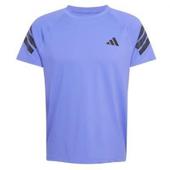 Camiseta de Hombre Adidas Icon 3 Rayas Manga Corta Azul Semi Cobalto/Negro Talla S