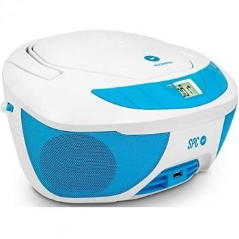 SPC 4500A Boombox - Radio CD con USB, MP3 y AUX-IN, Color Azul