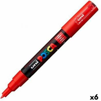 Rotuladores Uni-Posca PC-1M Rojo 6 Unidades