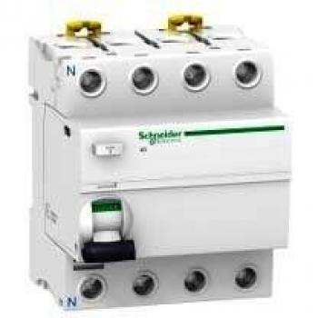Schneider Electric A9R35480 iID Interruptor Diferencial, Clase A SI, 4P, 80A, 300mA, 73.5mm x 72mm x 91mm, Blanco