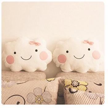 nalmatoionme Girl lovely cara sonriente Cloud cojines con lazo