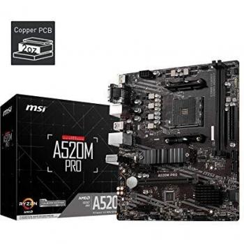 MSI A520M PRO Micro ATX Motherboard with AM4 Socket and HDMI Support