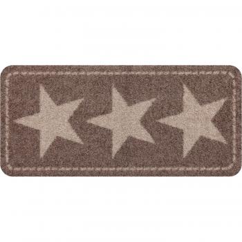 Salonloewe - Felpudo lavable Stars Nougat - beis, 30 x 100 cm