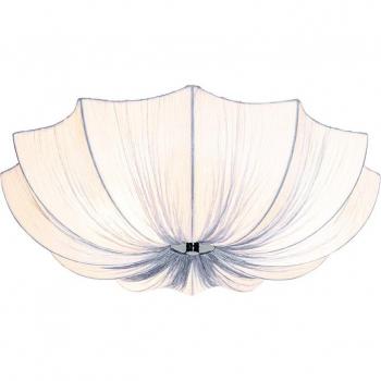 Plafón de diseño gris seda 52 cm con 3 luces - Plu