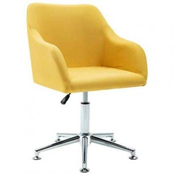 Yellow Fabric Swivel Office Chair