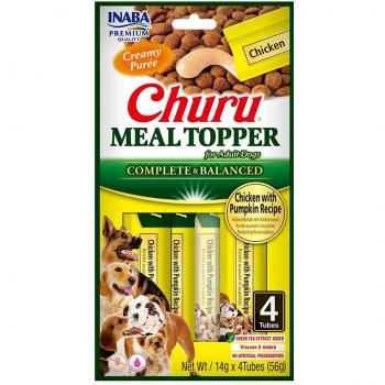 Inaba Churu Meal Topper Pollo con Calabaza - Snack para Perros - 4 x 14g