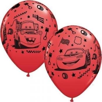 Disney Cars iluminación McQueen & Martin rojo 30.5 cm Qualatex globos de látex x 6