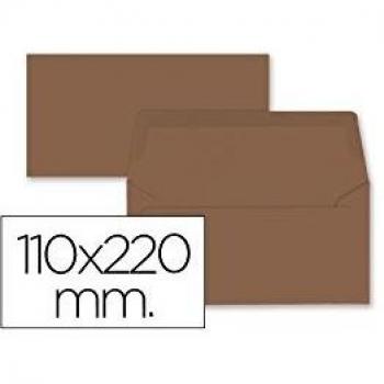 Liderpapel SB71 - Pack de 9 sobres, 110 x 220 mm, color marrón
