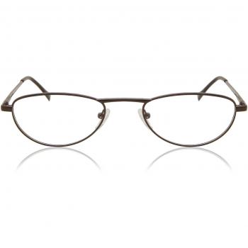 Gafas Anti-Azules Ovaladas con Montura Completa Metálica Marrón para Hombre - SmartBuy Collection