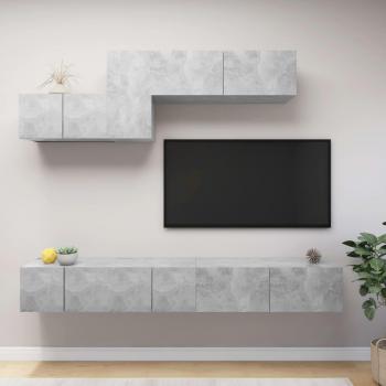 vidaXL Set de muebles de salón TV 6 piezas madera ingeniería 100 x 30 x 30 cm