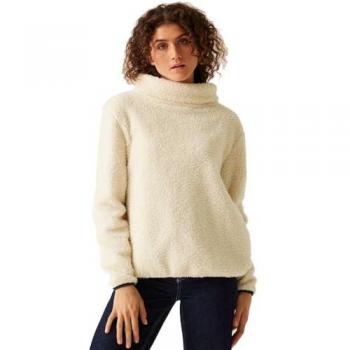 Regatta Women's Ria Fluffy Fleece Roll-Neck Sweatshirt in Light Vanilla, Size 16