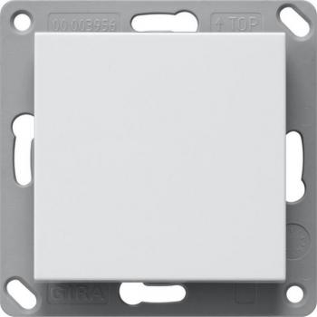 Gira 242127 Battery-Free Single Wireless Wall Switch, System 55, Matte Pure White