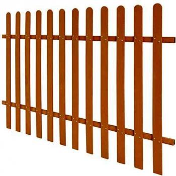 WPC Picket Fence 200x120 cm - Durable Garden Barrier in Gray and Brown