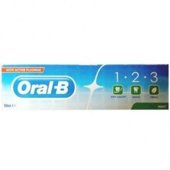 Oral-B 1-2-3 Fresh Protect Cool Mint Toothpaste, 100ml (Box of 12)