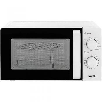 Microondas Kunft KMW-5219, 20L, con Grill, 1100 W, 5 Niveles de Potencia, Temporizador hasta 30 minutos, Botones Rotativos en el Panel, Blanco, 3