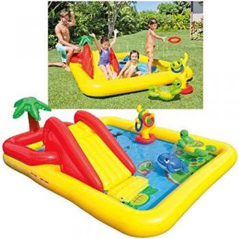 Intex 57454NP - Centro juegos hinchable tobogán 254 x 196 x 79 cm, 507 litros