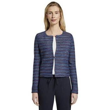 Tom Tailor Blazer, Boucle Rosa Azul, XL para Mujer