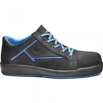 Base Protection, CLICK Calzado de Seguridad para Hombres, Negro y Azul, Talla 45