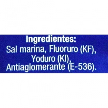 Sal Costa - Sal marina con yodo y flúor - 1 Kg