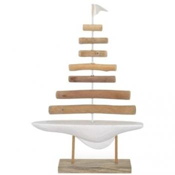Velero de Madera Marrón 37X6X25cm Figura Marinera Signes Grimalt By SIGRIS